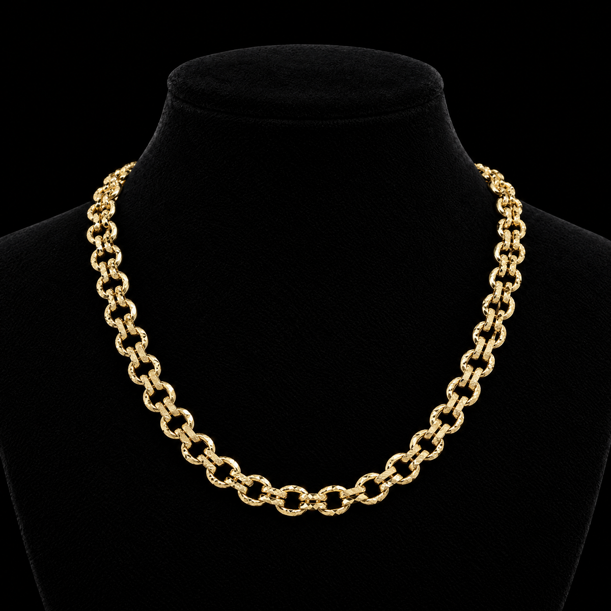 Chaîne forçat sablée Or 18K